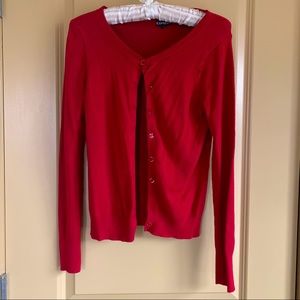 Express rayon cardigan in cranberry size small